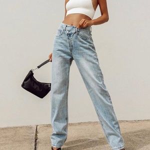 Princess Polly Holly Asymmetrical Jeans!